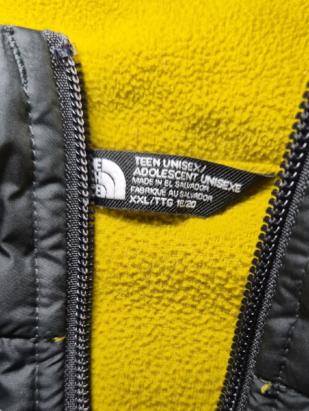 The North Face Half-Zip Fleece Pullover Teen/Adult Green & Charcoal